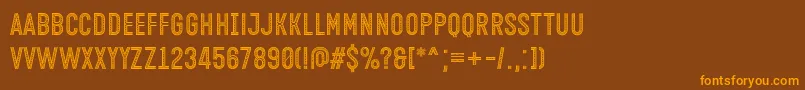Open Minded Font by Situjuh 7NTypes Font – Orange Fonts on Brown Background