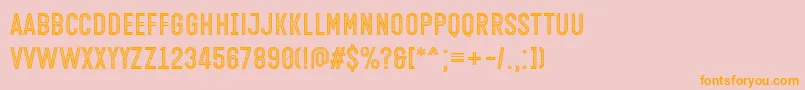 Open Minded Font by Situjuh 7NTypes Font – Orange Fonts on Pink Background