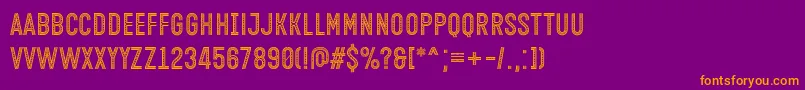 Open Minded Font by Situjuh 7NTypes Font – Orange Fonts on Purple Background