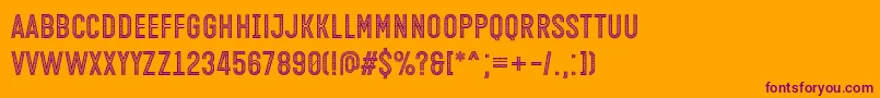 Open Minded Font by Situjuh 7NTypes Font – Purple Fonts on Orange Background