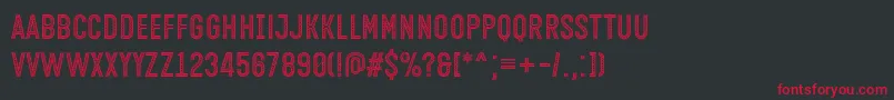 フォントOpen Minded Font by Situjuh 7NTypes – 黒い背景に赤い文字
