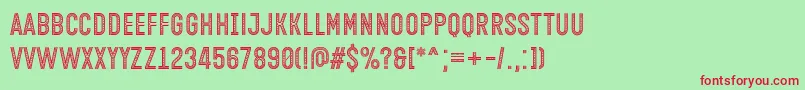Open Minded Font by Situjuh 7NTypes Font – Red Fonts on Green Background