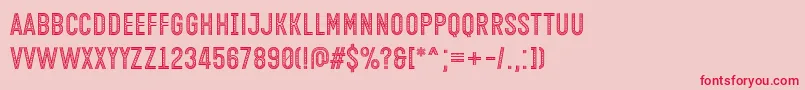 Fonte Open Minded Font by Situjuh 7NTypes – fontes vermelhas em um fundo rosa