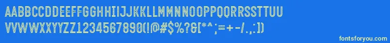 Czcionka Open Minded Font by Situjuh 7NTypes – żółte czcionki na niebieskim tle