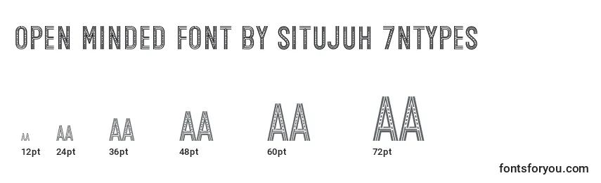 Größen der Schriftart Open Minded Font by Situjuh 7NTypes
