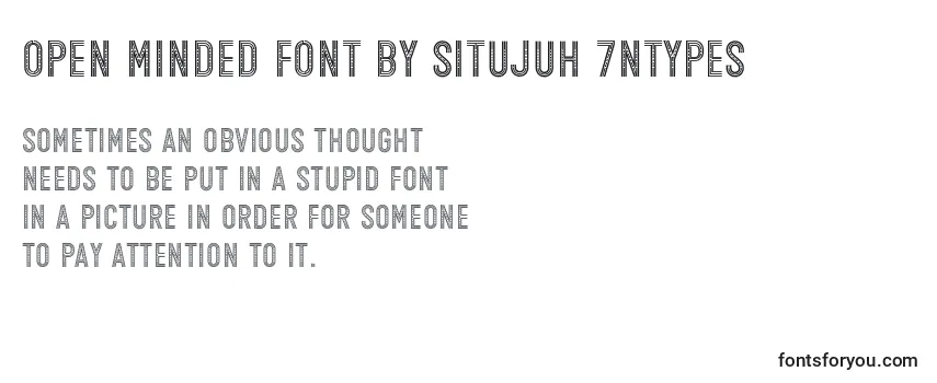 Überblick über die Schriftart Open Minded Font by Situjuh 7NTypes