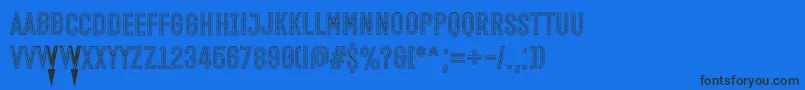 Open Minded Inside Font by Situjuh 7NTypes Font – Black Fonts on Blue Background