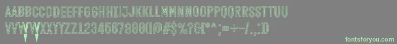 Open Minded Inside Font by Situjuh 7NTypes-fontti – vihreät fontit harmaalla taustalla