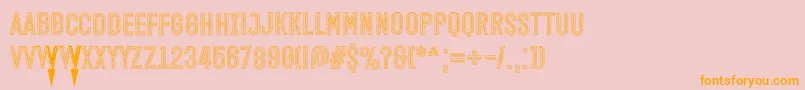 Open Minded Inside Font by Situjuh 7NTypes Font – Orange Fonts on Pink Background