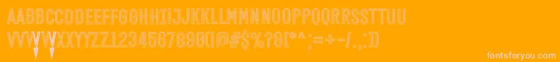 Open Minded Inside Font by Situjuh 7NTypes-Schriftart – Rosa Schriften auf orangefarbenem Hintergrund