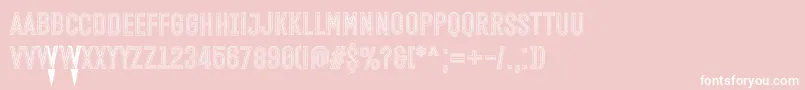 Шрифт Open Minded Inside Font by Situjuh 7NTypes – белые шрифты на розовом фоне