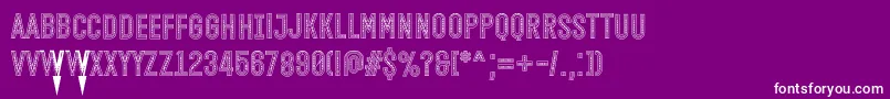 Open Minded Inside Font by Situjuh 7NTypes-fontti – valkoiset fontit violetilla taustalla