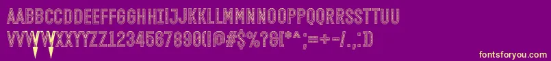 Open Minded Inside Font by Situjuh 7NTypes Font – Yellow Fonts on Purple Background