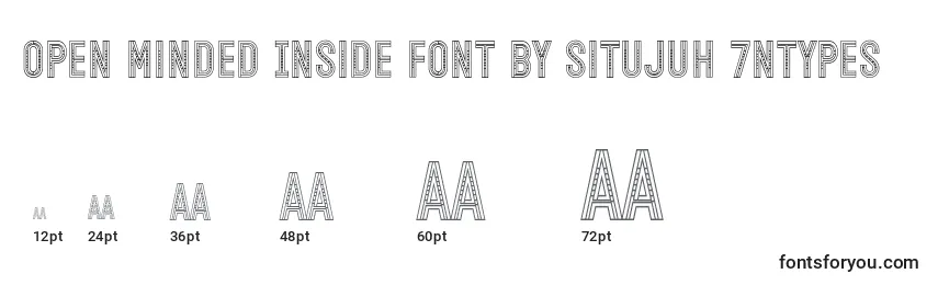 Размеры шрифта Open Minded Inside Font by Situjuh 7NTypes