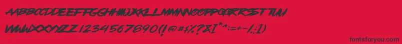 More about OpenBrush Font OpenBrush Font – Black Fonts on Red Background