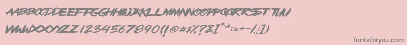 OpenBrush Font – Gray Fonts on Pink Background