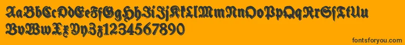 SchneidlerHalbFetteShadowFree-Schriftart – Schwarze Schriften auf orangefarbenem Hintergrund