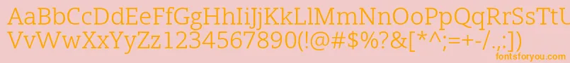 OpenSerif Book Font – Orange Fonts on Pink Background