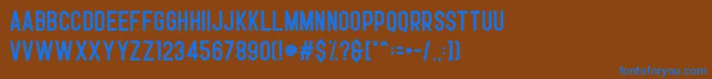 Opera Demo Font – Blue Fonts on Brown Background