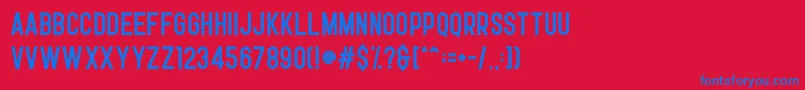 Opera Demo Font – Blue Fonts on Red Background