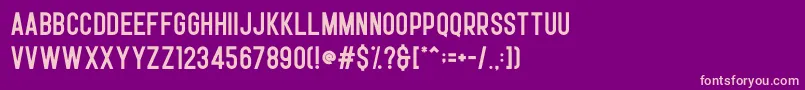Opera Demo Font – Pink Fonts on Purple Background