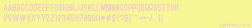 Opera Demo Font – Pink Fonts on Yellow Background