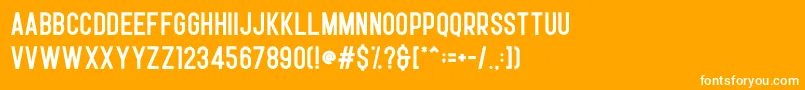 Opera Demo Font – White Fonts on Orange Background