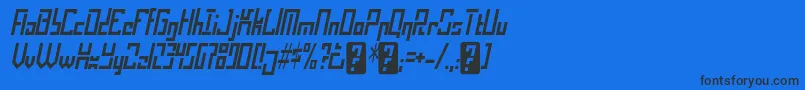 operational amplifier Font – Black Fonts on Blue Background