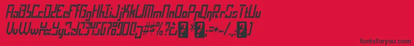 フォントoperational amplifier – 赤い背景に黒い文字