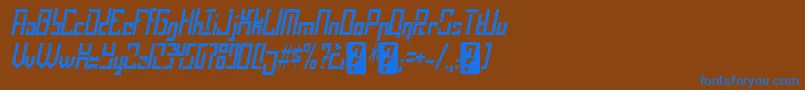 operational amplifier Font – Blue Fonts on Brown Background