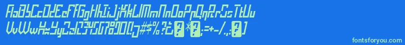 operational amplifier Font – Green Fonts on Blue Background