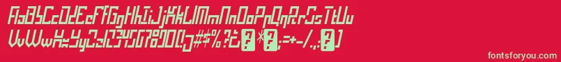 フォントoperational amplifier – 赤い背景に緑の文字