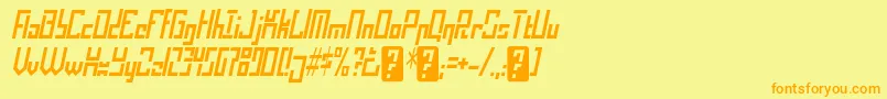 operational amplifier Font – Orange Fonts on Yellow Background