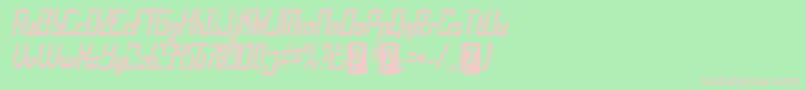 operational amplifier-Schriftart – Rosa Schriften auf grünem Hintergrund