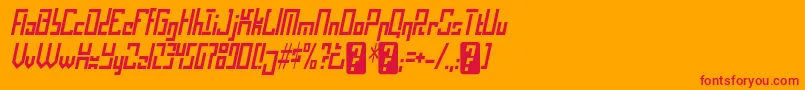 operational amplifier Font – Red Fonts on Orange Background