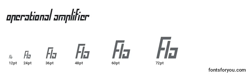 Operational amplifier Font Sizes