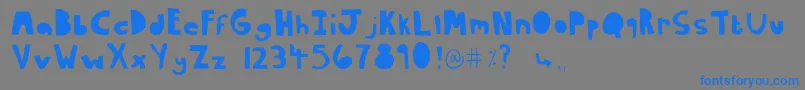 Ophelia Regular copy Font – Blue Fonts on Gray Background