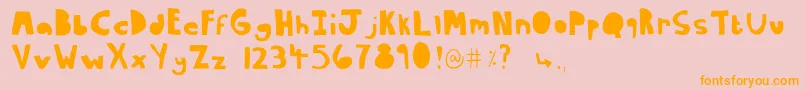 Ophelia Regular copy Font – Orange Fonts on Pink Background