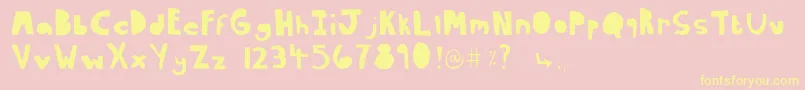 Ophelia Regular copy Font – Yellow Fonts on Pink Background