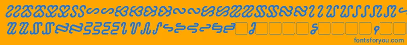 fuente Ophidian Bold Italic – Fuentes Azules Sobre Fondo Naranja