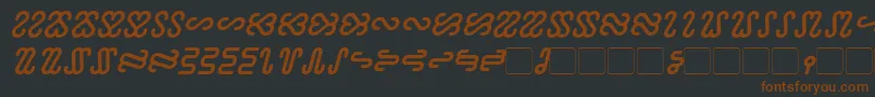 Czcionka Ophidian Bold Italic – brązowe czcionki na czarnym tle