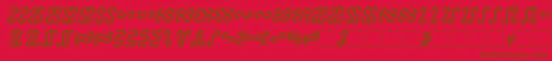 Fonte Ophidian Bold Italic – fontes marrons em um fundo vermelho