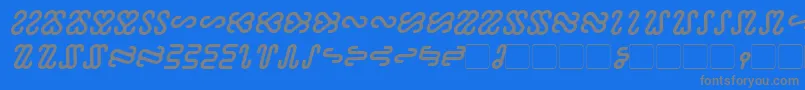 Fonte Ophidian Bold Italic – fontes cinzas em um fundo azul