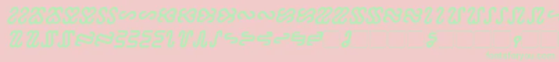 Ophidian Bold Italic-Schriftart – Grüne Schriften auf rosa Hintergrund