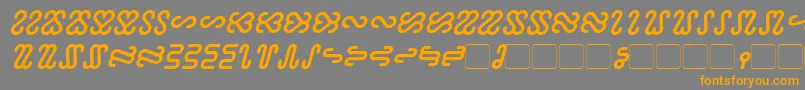 Ophidian Bold Italic-fontti – oranssit fontit harmaalla taustalla