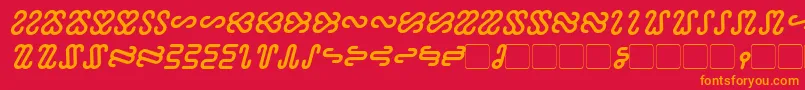 fuente Ophidian Bold Italic – Fuentes Naranjas Sobre Fondo Rojo