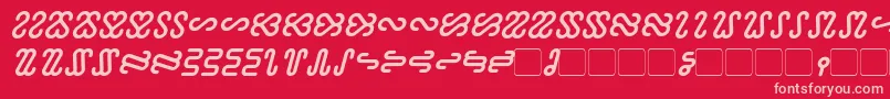 Fonte Ophidian Bold Italic – fontes rosa em um fundo vermelho