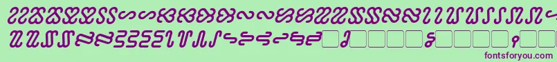 Ophidian Bold Italic Font – Purple Fonts on Green Background