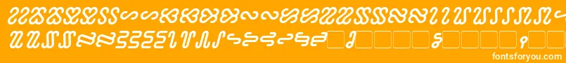 Fonte Ophidian Bold Italic – fontes brancas em um fundo laranja