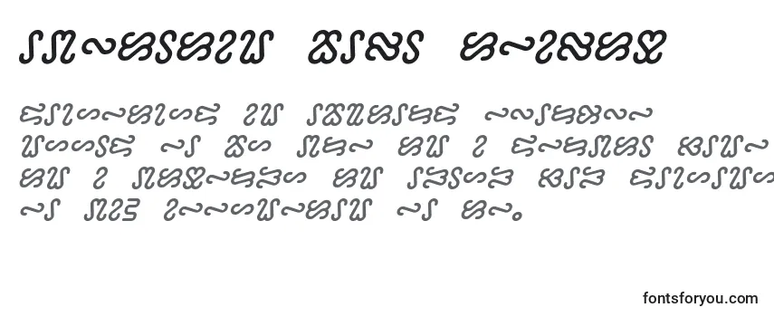 Schriftart Ophidian Bold Italic